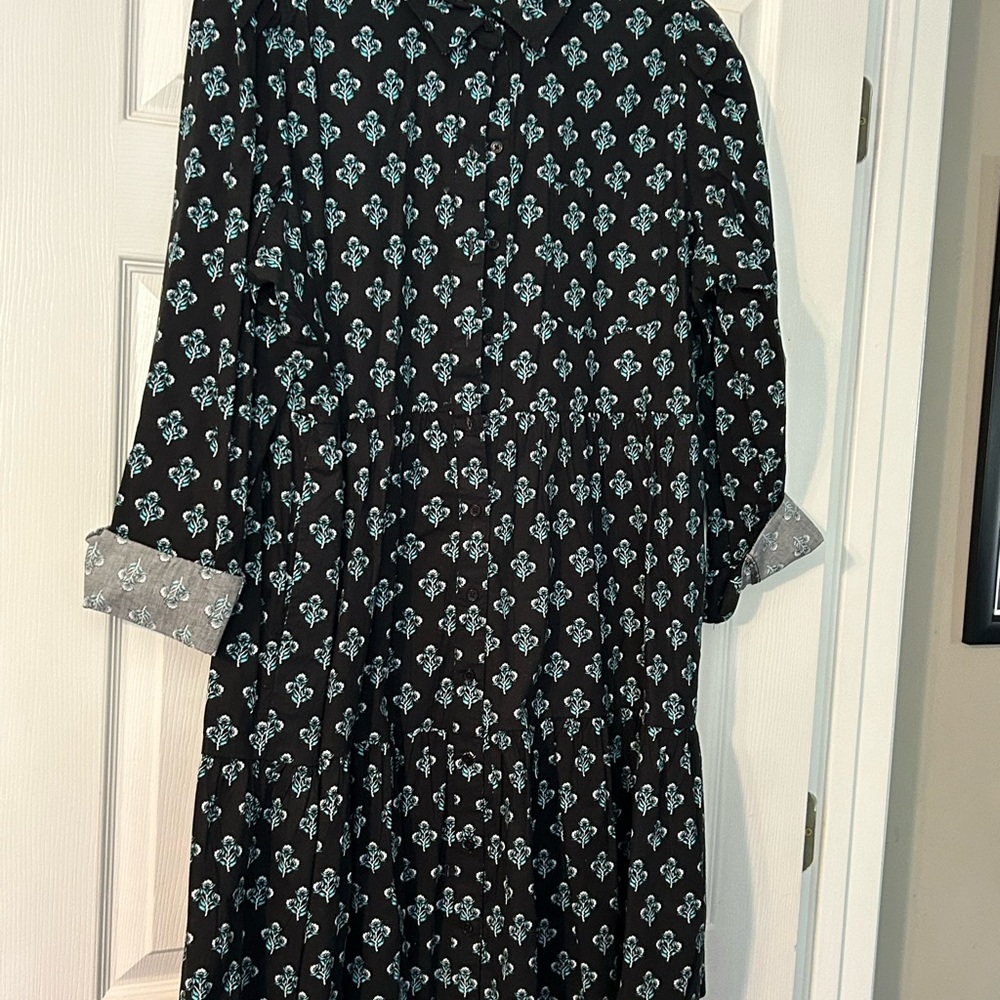 Black and Blue Patterned Dress